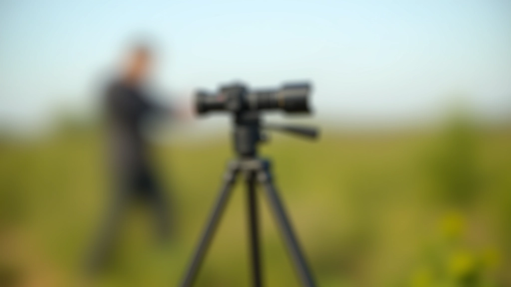 Close-up van fotocamera met telelensobij natuur met vogels in de lucht